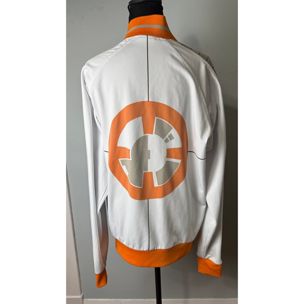 STARS WARS BB-8 Track Jacket Men's Med Disney ThinkGeek White Full Zip - Picture 2 of 8